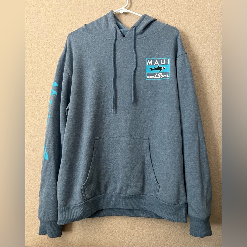 Maui & Sons Hoodie Blue Hooded Adult Large